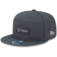 Men's New Era Charcoal Houston Texans 2025 Sideline Cold Weather Split Panel 9FIFTY Snapback Hat