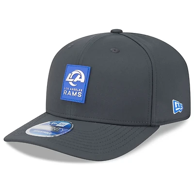 Men's New Era Charcoal Los Angeles Rams 2025 Sideline Cold Weather 9SEVENTY Adjustable Hat