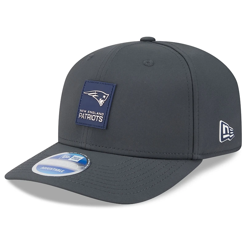 Men's New Era Charcoal New England Patriots 2025 Sideline Cold Weather 9SEVENTY Adjustable Hat