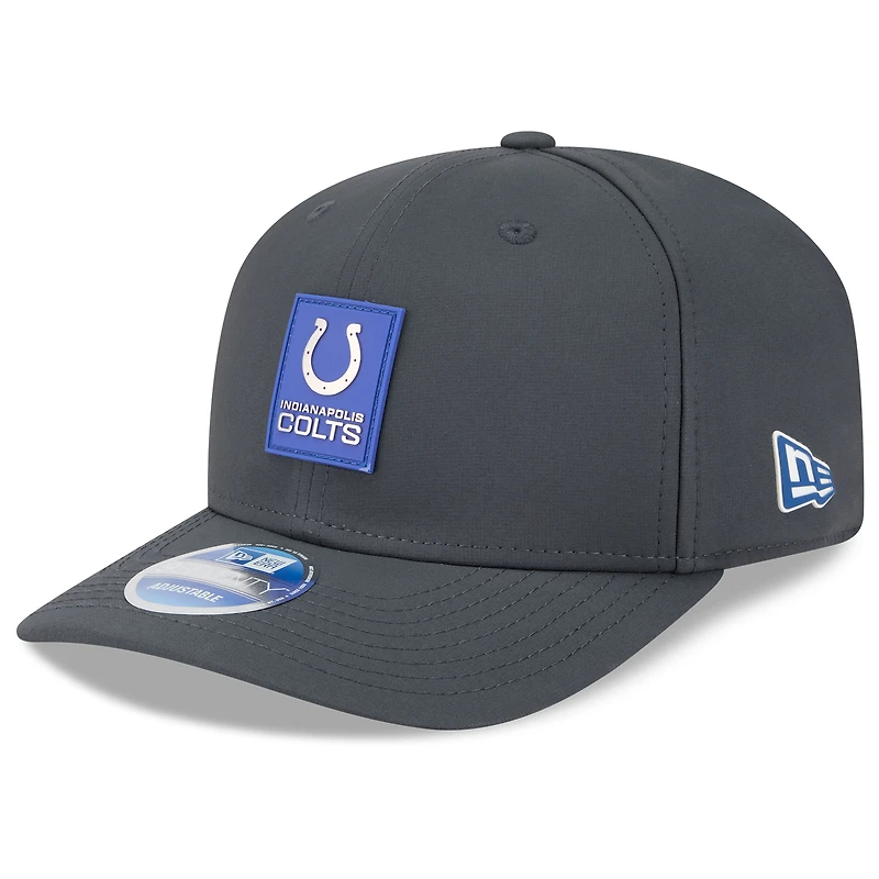 Men's New Era Charcoal Indianapolis Colts 2025 Sideline Cold Weather 9SEVENTY Adjustable Hat