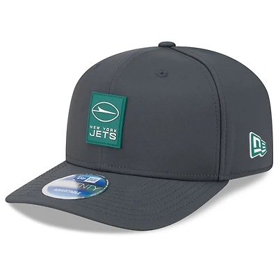 Men's New Era Charcoal New York Jets 2025 Sideline Cold Weather 9SEVENTY Adjustable Hat