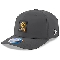 Men's New Era Charcoal Pittsburgh Steelers 2025 Sideline Cold Weather 9SEVENTY Adjustable Hat