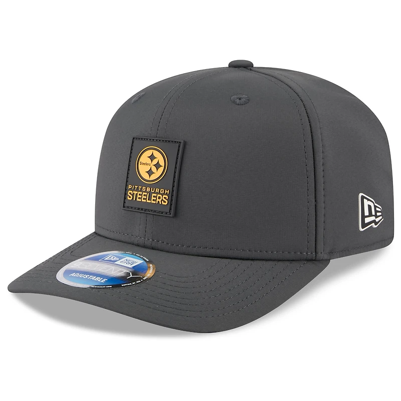 Men's New Era Charcoal Pittsburgh Steelers 2025 Sideline Cold Weather 9SEVENTY Adjustable Hat