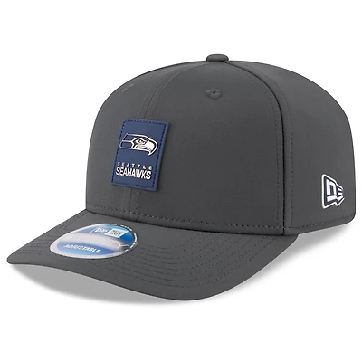 Men's New Era Charcoal Seattle Seahawks 2025 Sideline Cold Weather 9SEVENTY Adjustable Hat