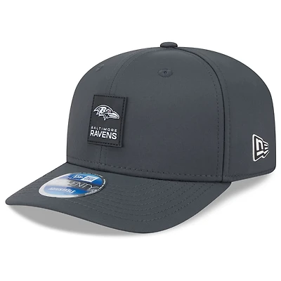 Men's New Era Charcoal Baltimore Ravens 2025 Sideline Cold Weather 9SEVENTY Adjustable Hat
