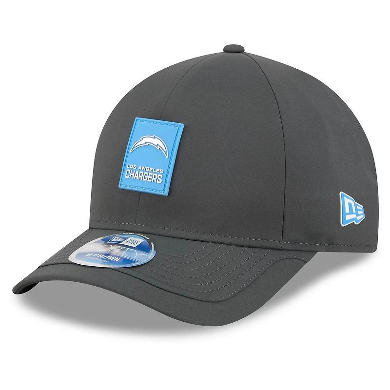 Men's New Era Charcoal Los Angeles Chargers 2025 Sideline Cold Weather 9FORTY M-Crown Adjustable Hat