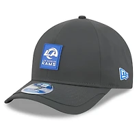 Men's New Era Charcoal Los Angeles Rams 2025 Sideline Cold Weather 9FORTY M-Crown Adjustable Hat