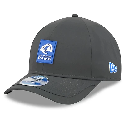 Men's New Era Charcoal Los Angeles Rams 2025 Sideline Cold Weather 9FORTY M-Crown Adjustable Hat