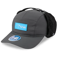 Men's New Era Charcoal Carolina Panthers 2025 Sideline Cold Weather Runner Dog Ear Adjustable Hat