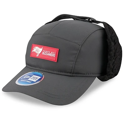Men's New Era Charcoal Tampa Bay Buccaneers 2025 Sideline Cold Weather Runner Dog Ear Adjustable Hat