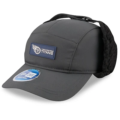 Men's New Era Charcoal Tennessee Titans 2025 Sideline Cold Weather Runner Dog Ear Adjustable Hat