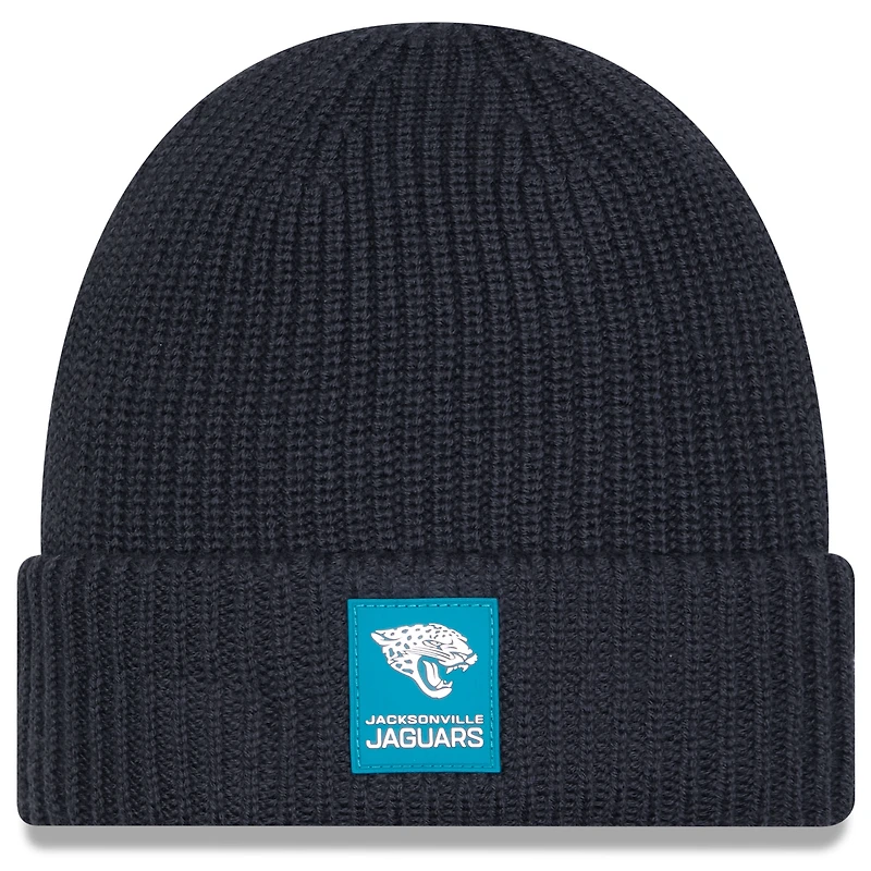 Men's New Era Charcoal Jacksonville Jaguars 2025 Sideline Cold Weather Cuffed Knit Hat