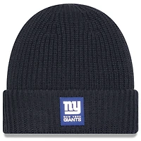 Men's New Era Charcoal New York Giants 2025 Sideline Cold Weather Cuffed Knit Hat