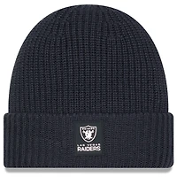 Men's New Era Charcoal Las Vegas Raiders 2025 Sideline Cold Weather Cuffed Knit Hat