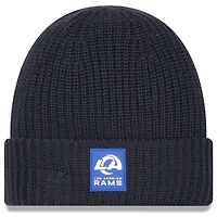 Men's New Era Charcoal Los Angeles Rams 2025 Sideline Cold Weather Cuffed Knit Hat