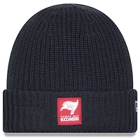 Men's New Era Charcoal Tampa Bay Buccaneers 2025 Sideline Cold Weather Cuffed Knit Hat
