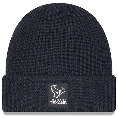 Men's New Era Charcoal Houston Texans 2025 Sideline Cold Weather Cuffed Knit Hat