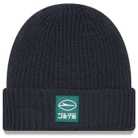 Men's New Era Charcoal New York Jets 2025 Sideline Cold Weather Cuffed Knit Hat
