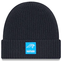 Men's New Era Charcoal Carolina Panthers 2025 Sideline Cold Weather Cuffed Knit Hat