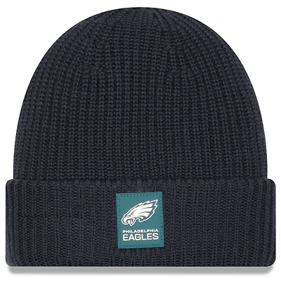 Men's New Era Charcoal Philadelphia Eagles 2025 Sideline Cold Weather Cuffed Knit Hat