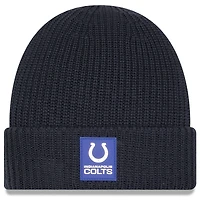 Men's New Era Charcoal Indianapolis Colts 2025 Sideline Cold Weather Cuffed Knit Hat