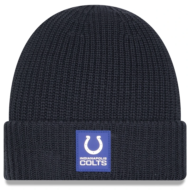 Men's New Era Charcoal Indianapolis Colts 2025 Sideline Cold Weather Cuffed Knit Hat