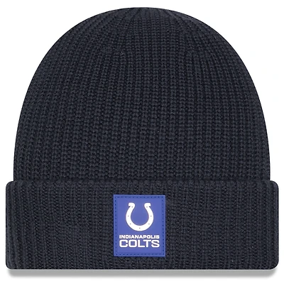 Men's New Era Charcoal Indianapolis Colts 2025 Sideline Cold Weather Cuffed Knit Hat