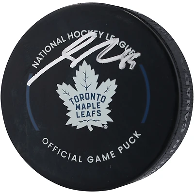 Nick Robertson Toronto Maple Leafs Autographed Official Game Puck