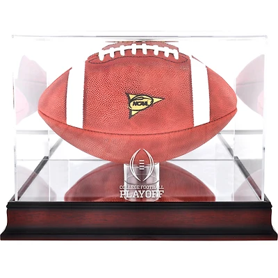 College Football Playoff Mahogany Football Display Case