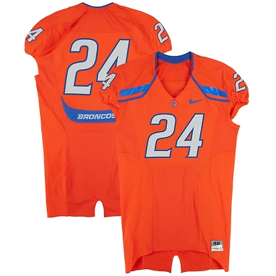 Boise State Broncos Team-Issued #24 Orange Nike Jersey from the 2009-12 NCAA Football Seasons - Size 48+4