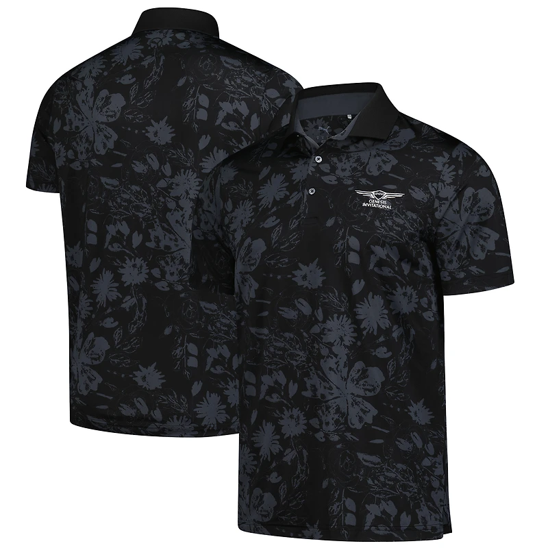 Men's Puma Black Genesis Invitational Rose MATTR Polo