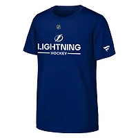 Youth Fanatics Blue Tampa Bay Lightning Authentic Pro Wordmark T-Shirt