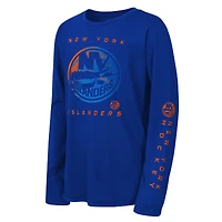 Youth Outerstuff Royal New York Islanders Seize the Win Long Sleeve T-Shirt