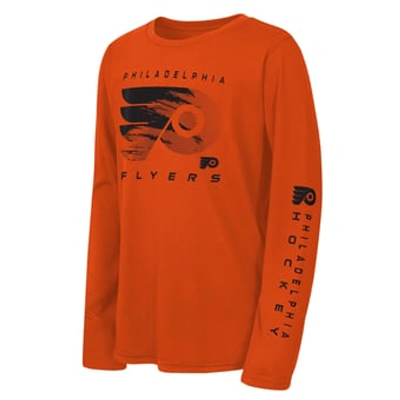 Youth Outerstuff Orange Philadelphia Flyers Seize the Win Long Sleeve T-Shirt