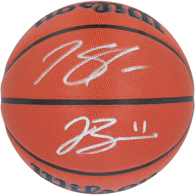 Jalen Brunson, Karl-Anthony Towns New York Knicks Autographed New York Knicks Wilson Authentic Series Indoor/Outdoor Basketball