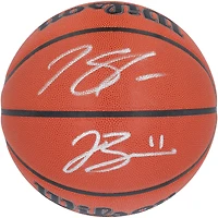 Jalen Brunson, Karl-Anthony Towns New York Knicks Autographed New York Knicks Wilson Authentic Series Indoor/Outdoor Basketball