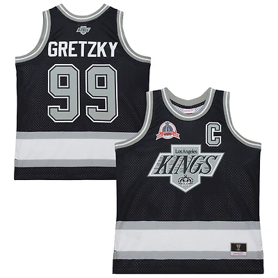 Men's Mitchell & Ness Wayne Gretzky Black Los Angeles Kings Maxxed Out Fashion Basketball Jersey