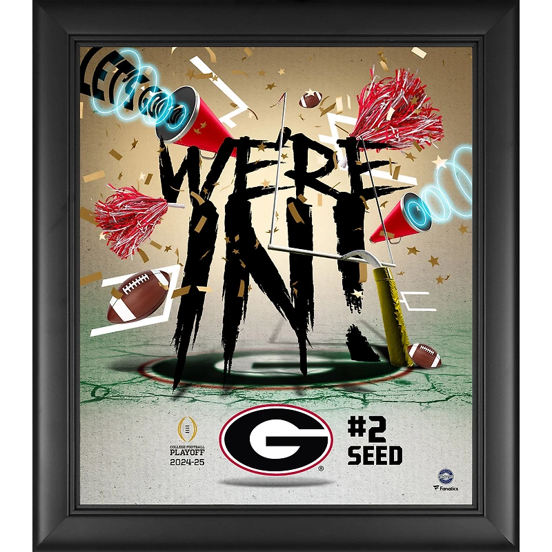 Georgia Bulldogs 2024-25 College Football Playoff Framed 15" x 17" We're In Collage