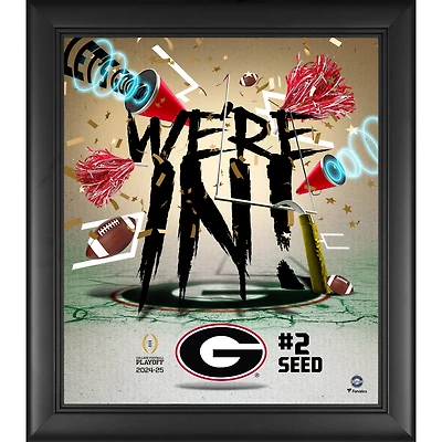 Georgia Bulldogs 2024-25 College Football Playoff Framed 15" x 17" We're In Collage