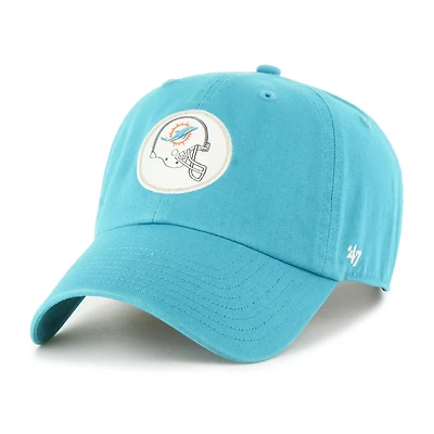 Men's '47  Aqua Miami Dolphins Hard Hat Clean Up Adjustable Hat