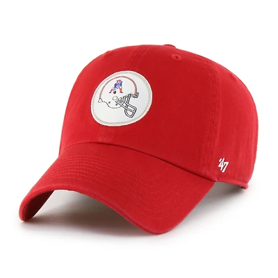 Men's '47  Red New England Patriots Hard Hat Clean Up Adjustable Hat