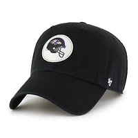 Men's '47  Black Baltimore Ravens Hard Hat Clean Up Adjustable Hat