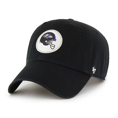 Men's '47  Black Baltimore Ravens Hard Hat Clean Up Adjustable Hat