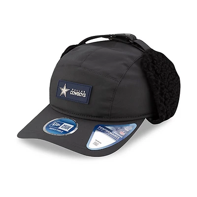 Men's New Era Charcoal Dallas Cowboys 2025 Sideline Cold Weather Runner Dog Ear Adjustable Hat
