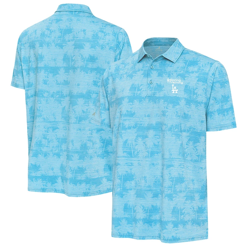 Men's Antigua Blue Los Angeles Dodgers Cactus Spring Training Shadow Polo