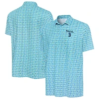 Men's Antigua Blue Boston Red Sox Palm Tree Spring Training Crowns Polo