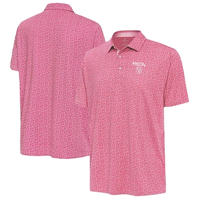 Men's Antigua Pink Milwaukee Brewers Cactus Spring Training Blooming Polo
