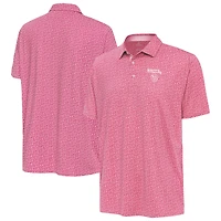 Men's Antigua Pink Milwaukee Brewers Cactus Spring Training Blooming Polo
