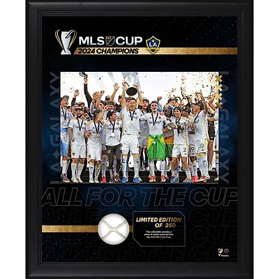 LA Galaxy 2024 MLS Cup Champions Framed 16" x 20" Collage with a Piece of Match-Used Net - Limited Edition of 250