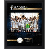 LA Galaxy 2024 MLS Cup Champions Framed 16" x 20" Collage with a Piece of Match-Used Net - Limited Edition of 250